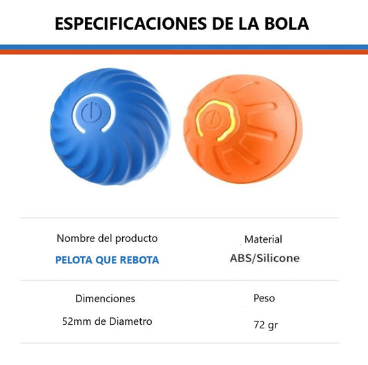 Pelota de juguete inteligente para perros y gatos, juguete electrónico interactivo para mascotas, pelota móvil con USB, movimiento automático