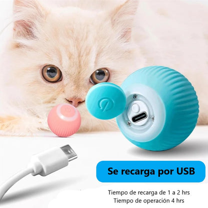 Pelota de juguete inteligente para perros y gatos, juguete electrónico interactivo para mascotas, pelota móvil con USB, movimiento automático